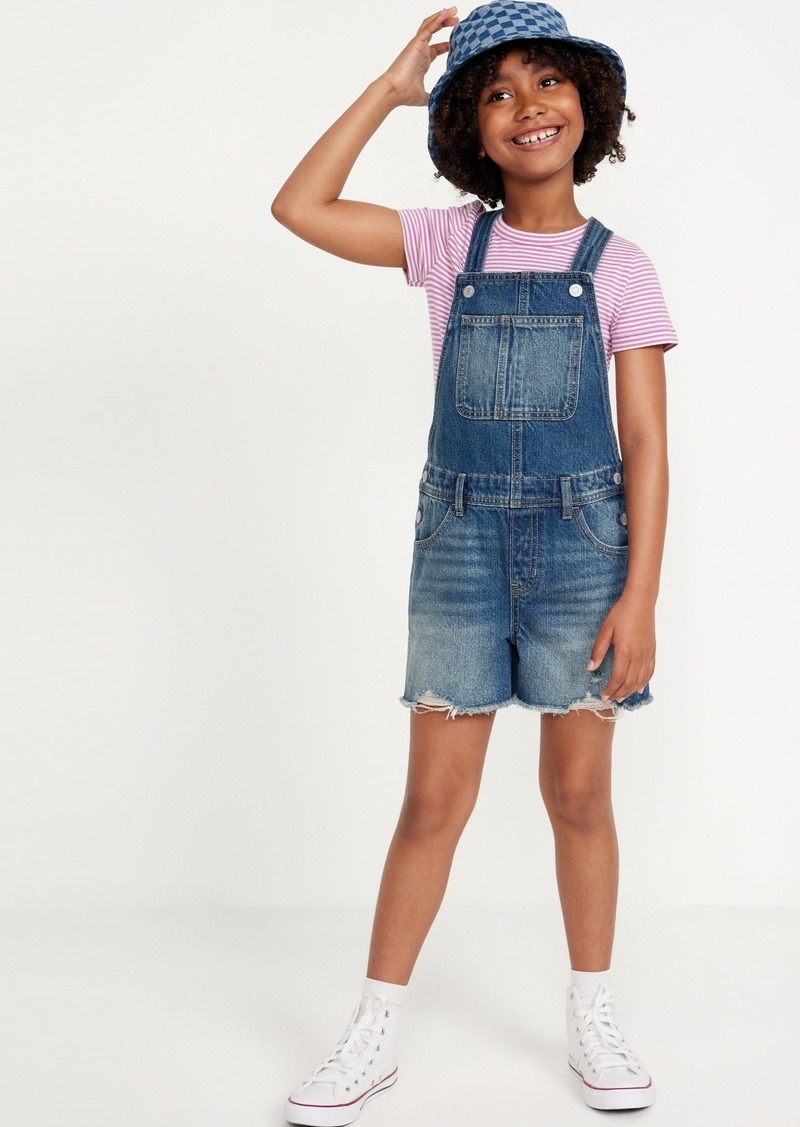 Old Navy Slouchy Straight Jean Shortalls for Girls