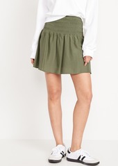 Old Navy Smocked-Waist Mini Skirt