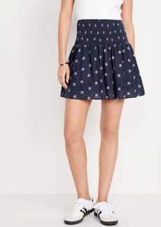 Old Navy Smocked-Waist Mini Skirt