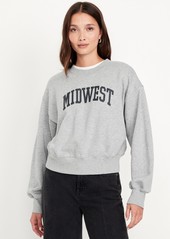 Old Navy SoComfy Crop Graphic Sweatshirt