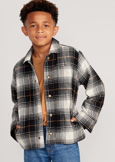 Old Navy Soft-Brushed Flannel Sherpa-Lined Shacket for Boys