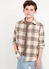 Old Navy Soft-Brushed Flannel Pocket Shirt for Boys