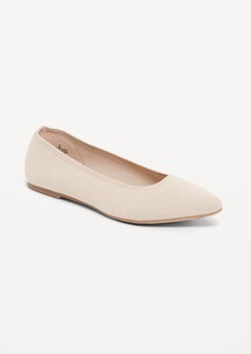 Old Navy Soft-Knit Pointed-Toe Ballet Flats