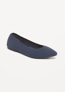 Old Navy Soft-Knit Pointed-Toe Ballet Flats