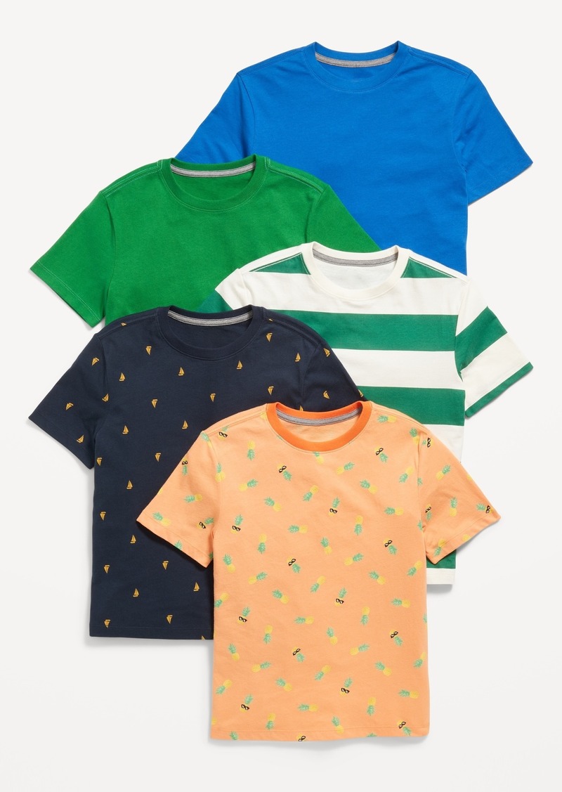 Old Navy Softest Crew-Neck T-Shirt 5-Pack for Boys