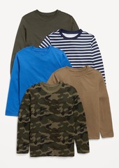 Old Navy Softest Long-Sleeve T-Shirt 5-Pack for Boys