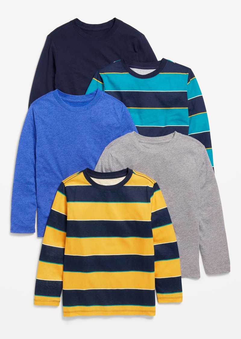 Old Navy Softest Long-Sleeve T-Shirt 5-Pack for Boys