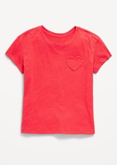 Old Navy Softest Short-Sleeve Heart-Pocket T-Shirt for Girls