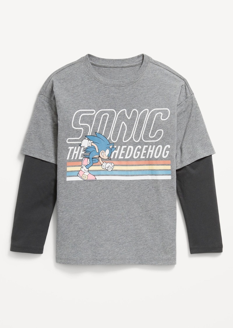 Old Navy Sonic The Hedgehog™ Oversized Two-In-One Graphic T-Shirt for Boys