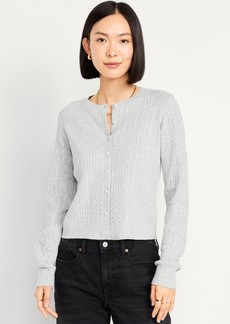 Old Navy SoSoft Cable Crop Cardigan Sweater