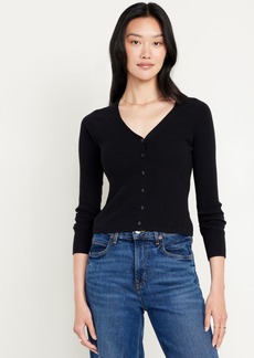 Old Navy SoSoft Lite Ribbed Crop Cardigan