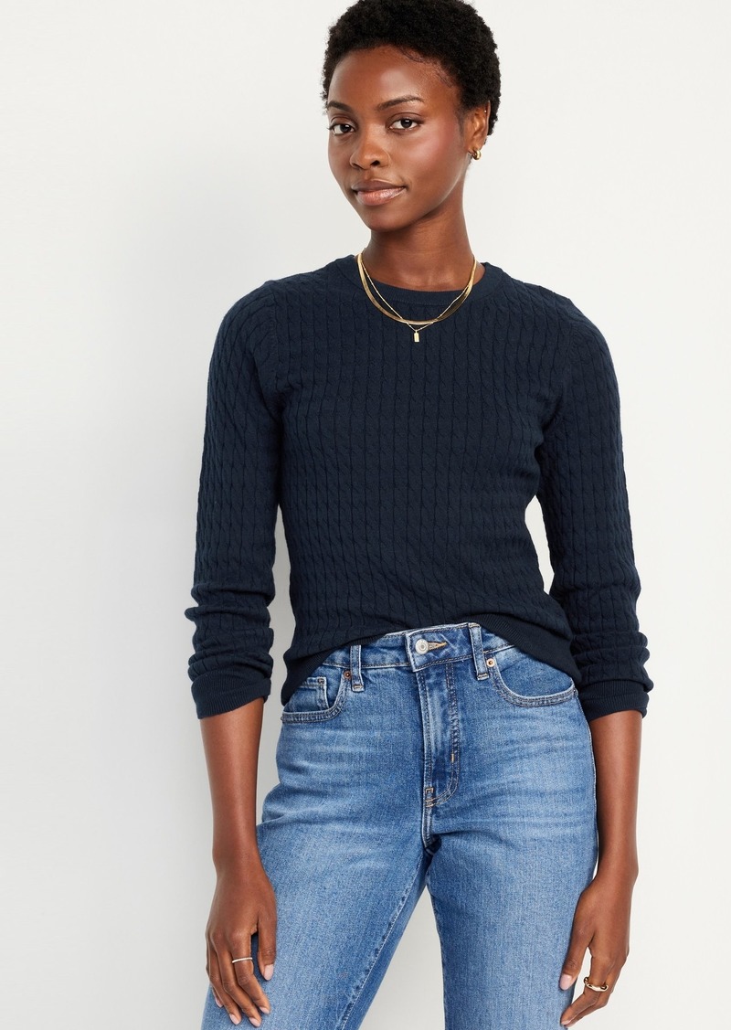 Old Navy SoSoft Crew-Neck Cable Sweater