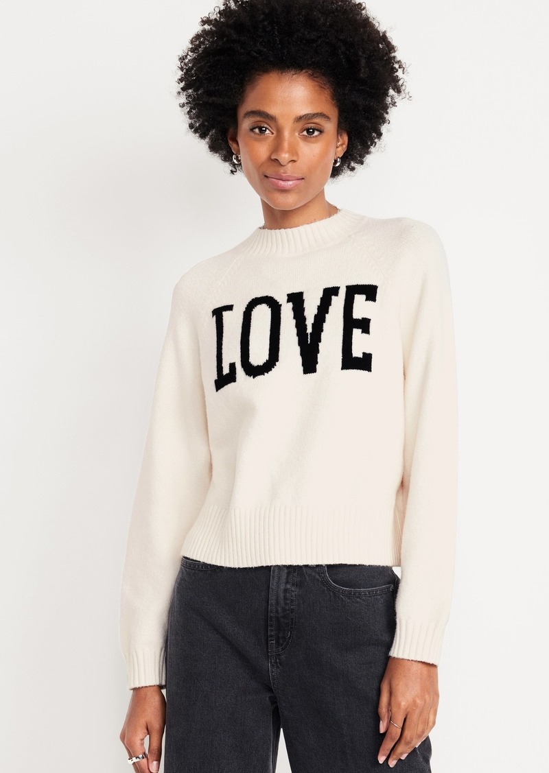 Old Navy SoSoft Loose Graphic Sweater