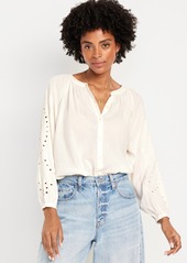 Old Navy Loose Split-Neck Button-Down Top