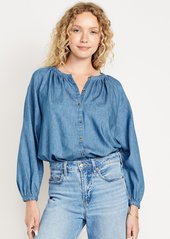 Old Navy Loose Split-Neck Button-Down Top