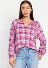 Old Navy Loose Split-Neck Button-Down Top