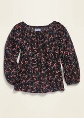 Old Navy Square-Neck Floral Top for Girls