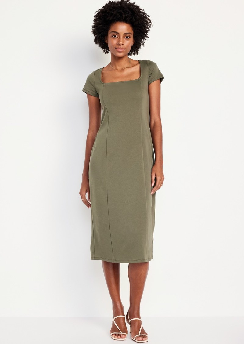 Old Navy Square-Neck Midi Dress