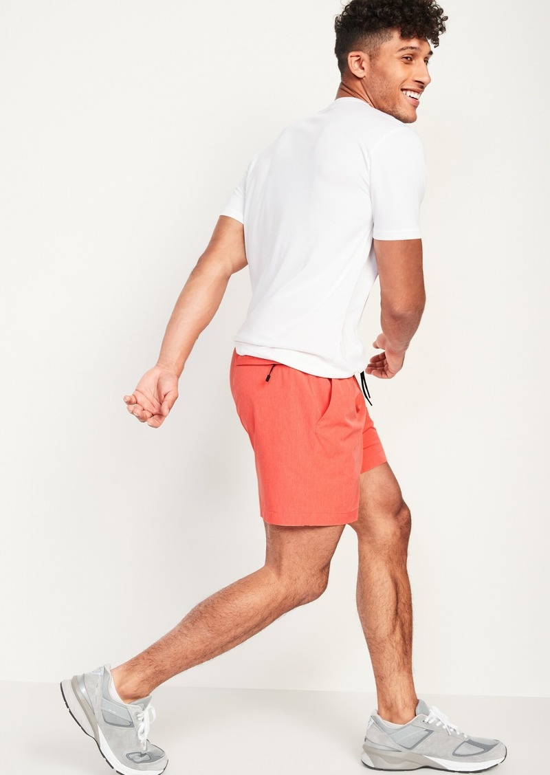 Linen-Blend Jogger Shorts -- 7-inch inseam