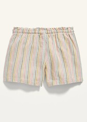 Old Navy Striped Pull-On Linen-Blend Shorts for Toddler Girls