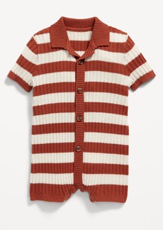 Old Navy Striped Sweater-Knit Button-Front Romper for Baby