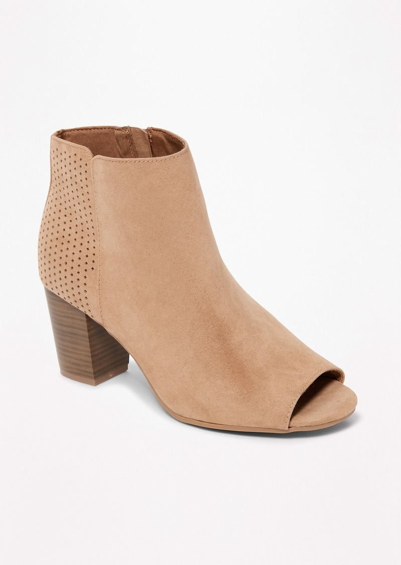 Old Navy Sueded Peep-Toe Booties for 