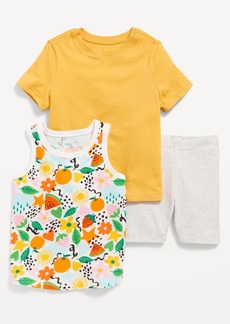 Old Navy T-Shirt, Tank Top & Biker Shorts 3-Pack for Toddler Girls
