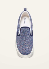 Old Navy Textured-Knit Metallic Slip-Ons for Girls
