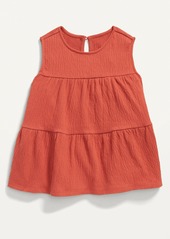 Old Navy Textured-Knit Tiered Sleeveless Top for Toddler Girls