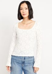 Old Navy Textured Lace Scoop-Neck Top