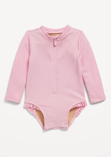 Old Navy Textured Zip-Front Rashguard One-Piece Swimsuit for Baby
