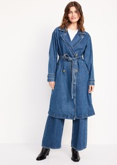 Old Navy Tie-Belt Jean Trench Coat