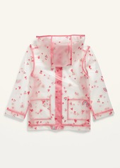 Old Navy Translucent Printed Hooded Rain Jacket for Toddler Girls
