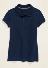 Old Navy Uniform Stain-Resistant Pique Polo for Girls