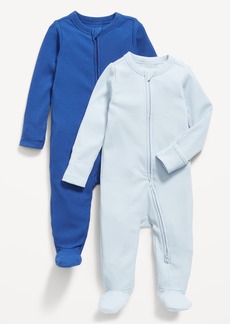 Old Navy Unisex 2-Way-Zip Sleep & Play Footed One-Piece 2-Pack for Baby