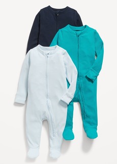 Old Navy 2-Way-Zip Sleep & Play Footed One-Piece 3-Pack for Baby