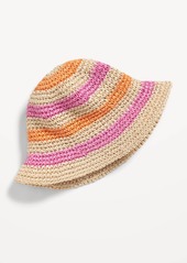 Old Navy Unisex Bucket Straw Hat for Toddler