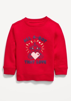 Old Navy Unisex Crew-Neck Valentine's Day Sweatshirt for Toddler