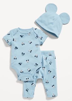 Old Navy Unisex Disney© Mickey Mouse 3-Piece Bodysuit, Pants & Hat Layette for Baby