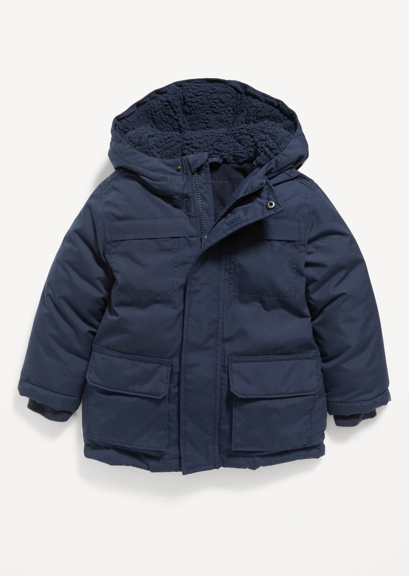 Old Navy Unisex Hooded Zip-Front Water-Resistant Jacket for Toddler