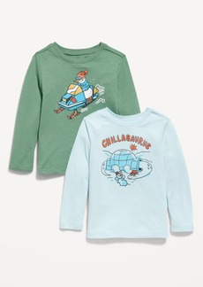 Old Navy Unisex Long-Sleeve Graphic T-Shirt 2-Pack for Toddler