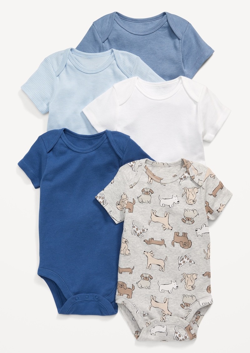 Old Navy Short-Sleeve Bodysuit 5-Pack for Baby