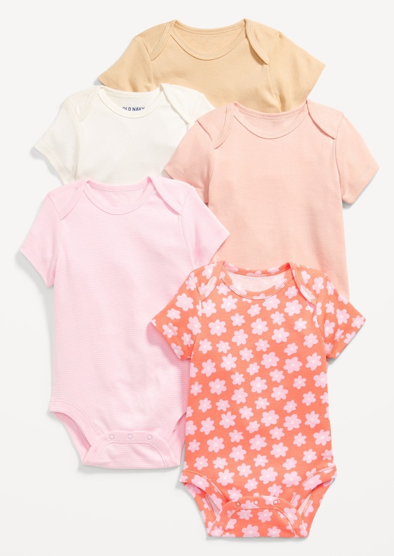 Old Navy Short-Sleeve Bodysuit 5-Pack for Baby