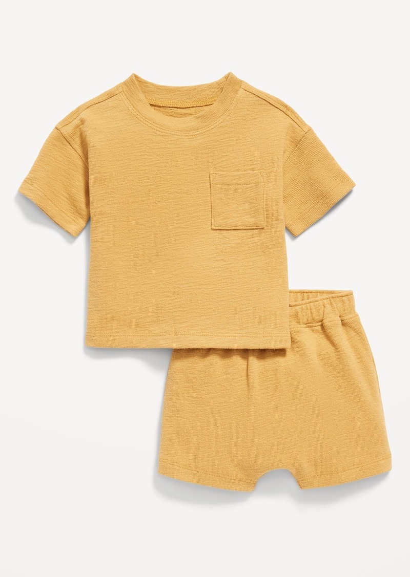 Old Navy Unisex Short-Sleeve Pocket T-Shirt and Shorts Set for Baby