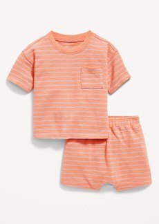 Old Navy Short-Sleeve Pocket T-Shirt and U-Shaped Pull-On Shorts Set for Baby