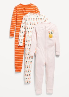 Old Navy Unisex Snug-Fit Printed Pajama One-Piece 3-Pack for Toddler & Baby