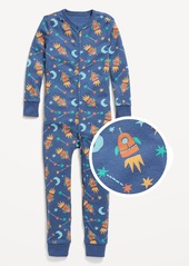 Old Navy Unisex Snug-Fit 2-Way-Zip Printed Pajama One-Piece for Toddler & Baby