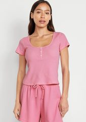 Old Navy Waffle Lounge Short-Sleeve Top