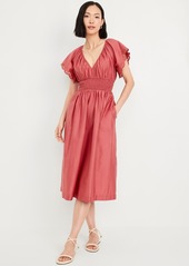 Old Navy Waist-Defined Midi Dress