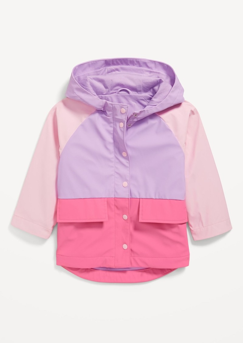 Old Navy Water-Resistant Color-Block Hooded Jacket for Toddler Girls